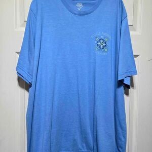 Men's Izod Saltwater size xxl light blue short sleeve graphic tshirt